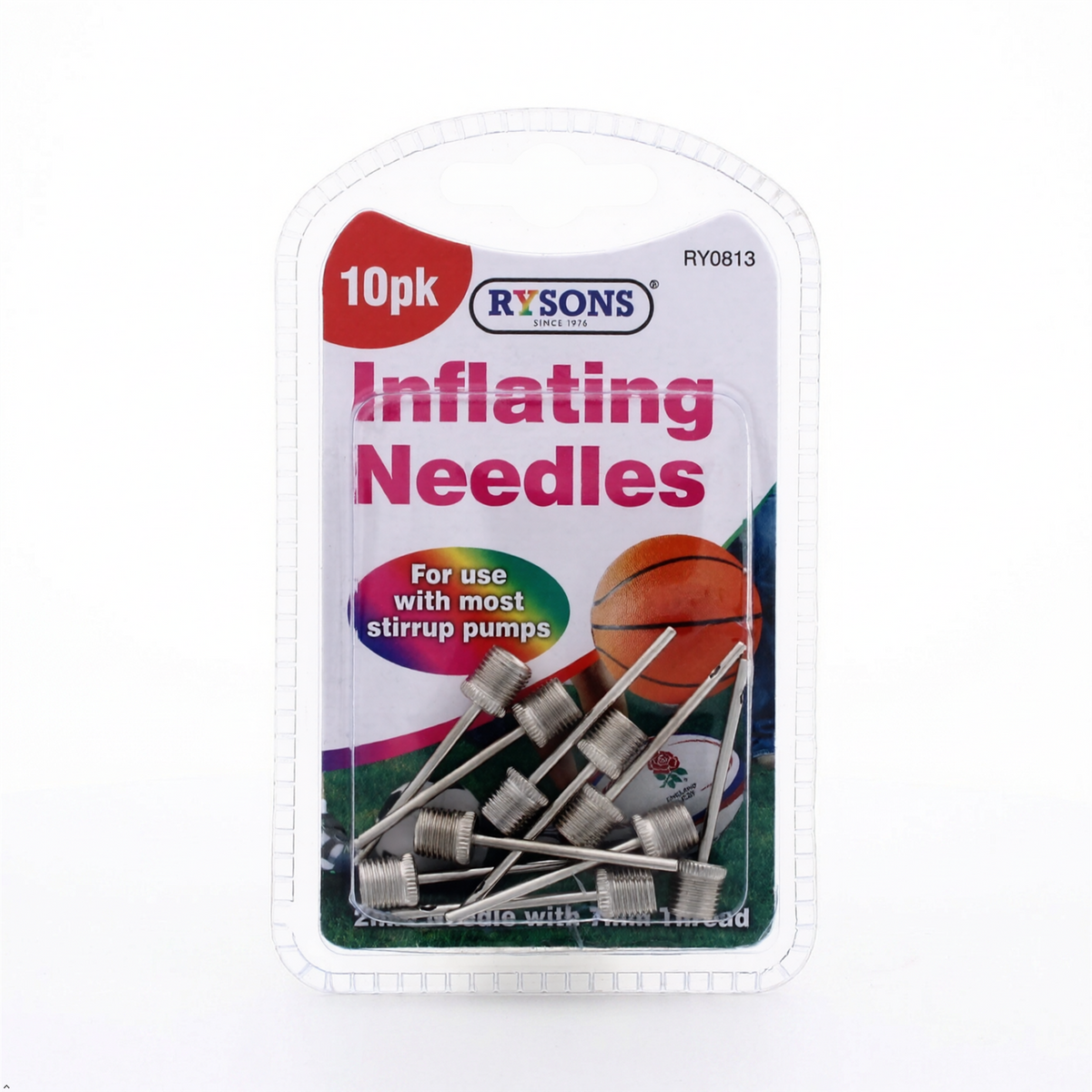 A2Z Inflating Needles 10 Pack Stainless Steel Ball Pump Needles for Football