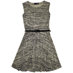 Kid Girls Skater Dress Knitted Trendy Fashion Top Party Dresses New Age 7-13 Yr