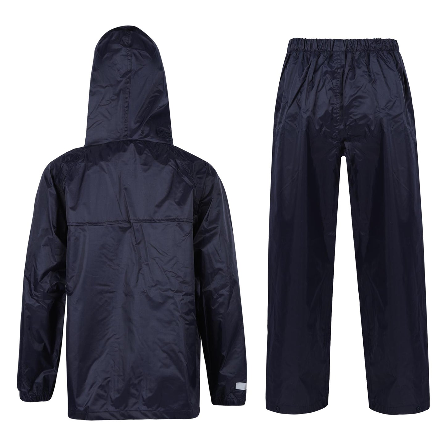 Kids Boys Girls Waterproof Hooded Rain Suit Jacket & Pants Set with Bag 3-14 Yrs