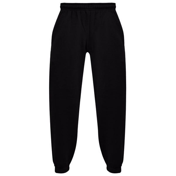 Kids Girls Boys Plain Jogging Bottoms Cuffed Joggers Sweatpants Trousers 2-14 Yr