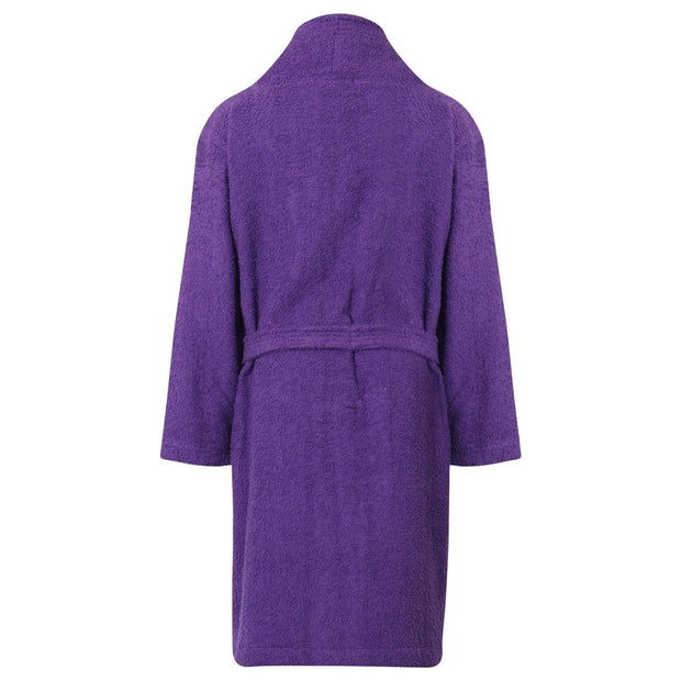 A2Z 4 Kids Terry Towelling Shawl Collar Purple Bath Robe Dressing Gown Beach Bathing Swimming Surfing Soft 100% Cotton Bathrobe For Children Girls - Age 5-13 Years