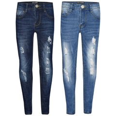 A2Z 4 Kids Skinny Jeans  Ripped Stretchy Pants Fashion Pant New Age 3 -13 Years