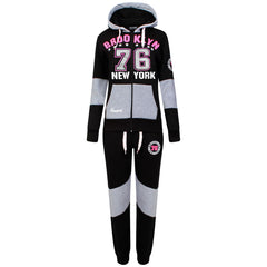 Kids Girls Tracksuit Brooklyn 76 New York Print Hoodie & Bottom Jog Suit 7-13 Year