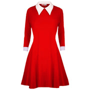 A2Z 4 Kids Girls Halloween Swing Dress Long Sleeves Peter Pan Collar Soft Comfortable Party Fashion Skater Dresses Age 7-13 Years - A2Z 4 Kids