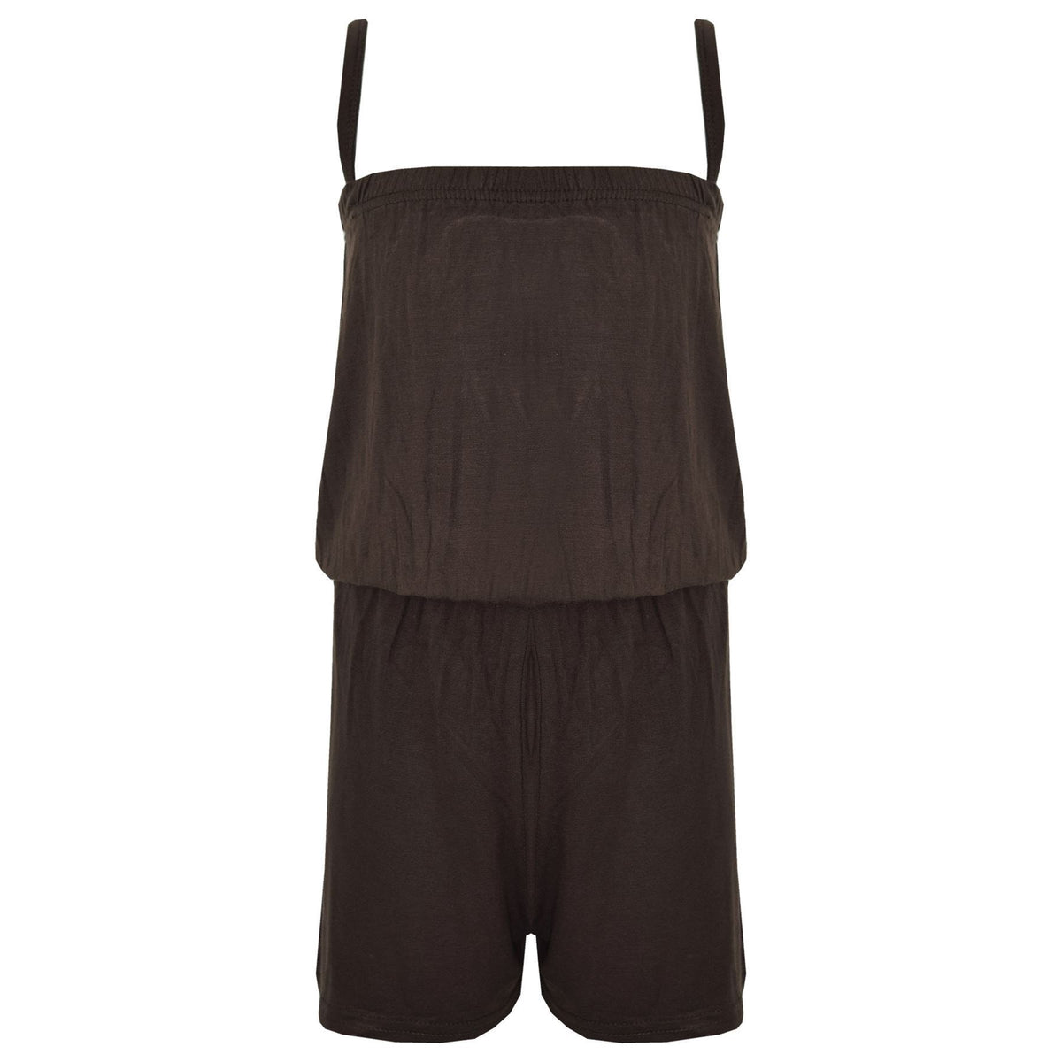 Girls Jumpsuit Kids Plain Color Trendy Playsuit All In One Jumpsuits 5-13 Years