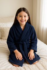 A2Z 4 Kids Girls Boys Towel Bathrobe Shawl Collar Soft for Age 5-13 Years