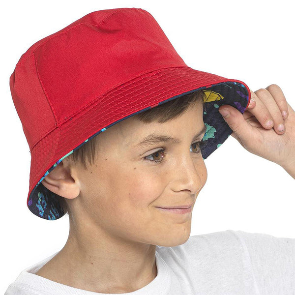 Kids Girls Boys Red Bucket Hat World Book Day Fancy Dress Hat Kids Bear Red Hat