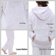 Kids Boys Girls Plain Pyjama Extra Soft Loungewear Thick Pile Fleece PJS Set