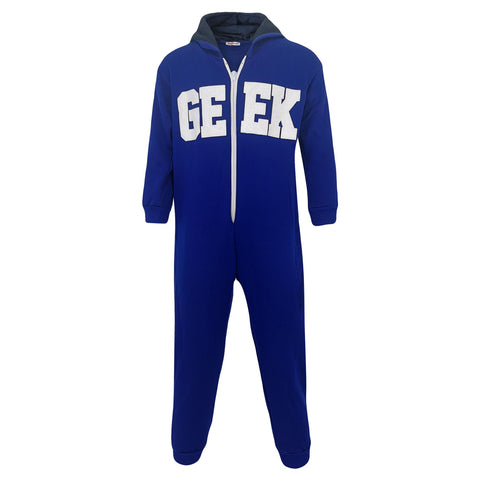 Kids Girls Boy Unisex Geek Print Fleece A2Z Onesie One Piece All In One Jumpsuit