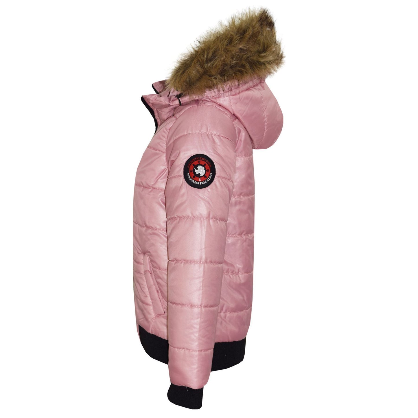 Boys Girls Jackets Kids Maya Faux Fur Hooded Padded Puffer Bubble Coats 5-13 Yrs