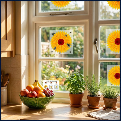 A2Z Window Sticker Fly Traps Pack of 3 Non Toxic Sticky Fly Catcher Stickers