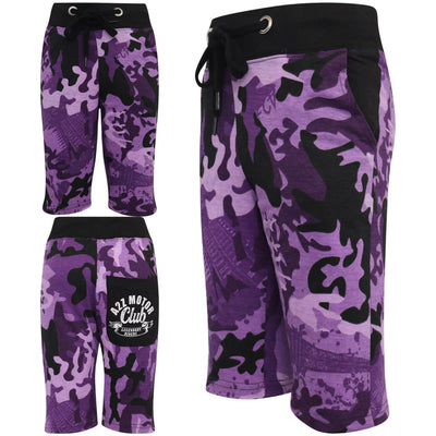 A2Z 4 Kids Girls Boys Shorts Designer's Camouflage Purple Print Cotton Chino Shorts Casual Knee Length Half Pant Age 5 6 7 8 9 10 11 12 13 Years