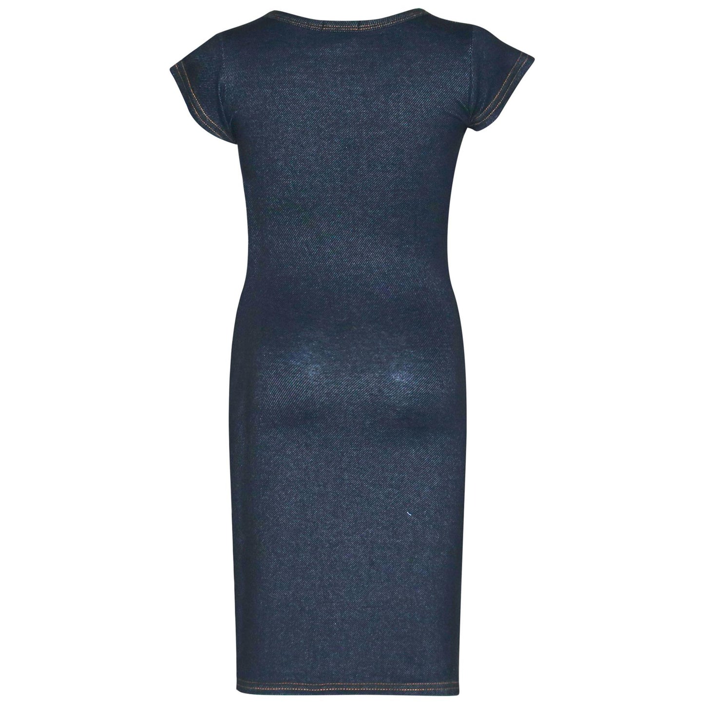 Kids Girls Midi Maxi Denim Dress Ladies Party Fashion Long Slim Fit Stretchy Top
