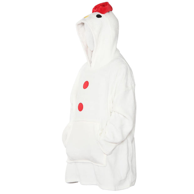 Kids Girls Boys Xmas Snowman Snuggle Christmas Oversized Hoodie Wearable Blanket