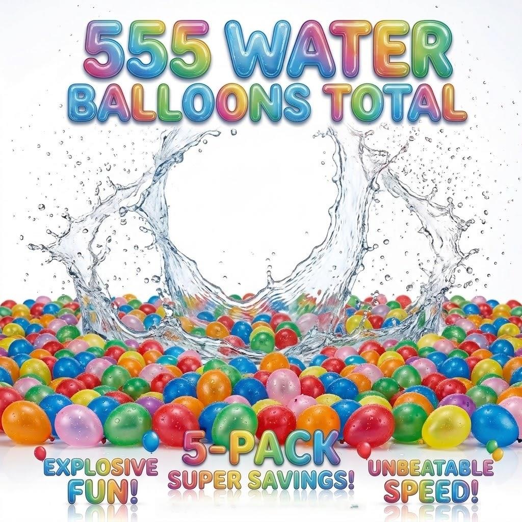 A2Z Super Fast Fill Water Balloons with Tap Adaptor 37, 111 and 555 PCS