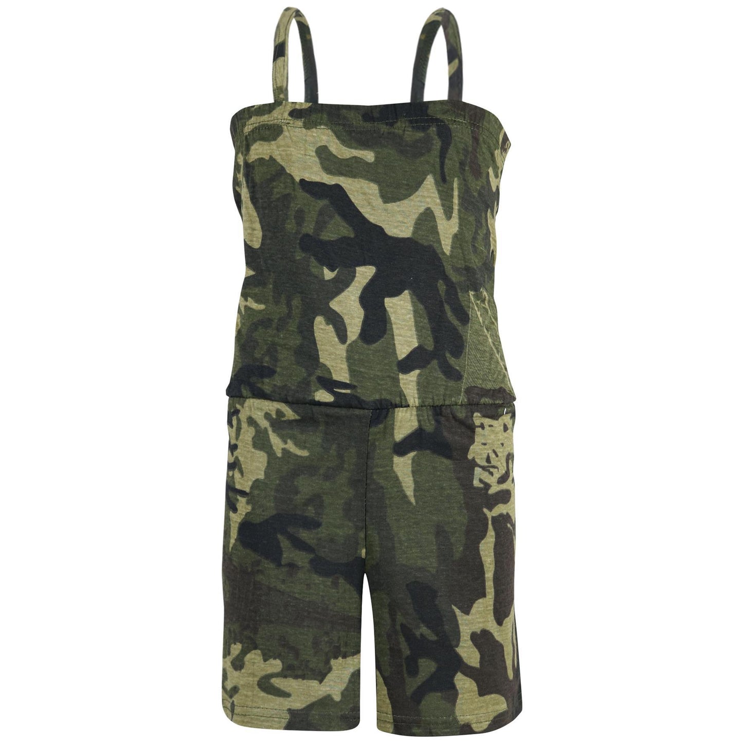 Kids Girls Plain Color Playsuit Trendy Summer All In One Jumpsuit New Age 5-13 Y