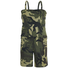 Kids Girls Plain Color Playsuit Trendy Summer All In One Jumpsuit New Age 5-13 Y