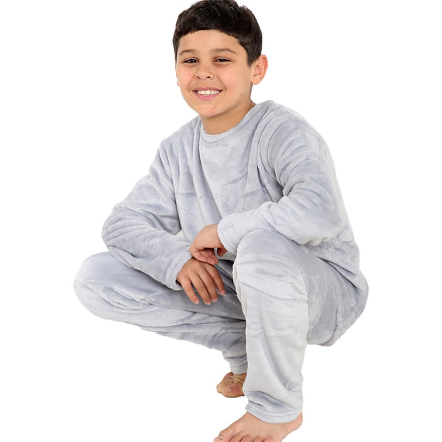 A2Z 4 Kids Childrens Warm Fleece twosie Crew Neck Pyjamas For Boys & Girls Sleepover 2 Piece Gift Set Age 5-6, 7-8, 9-10, 11-12 & 13 years