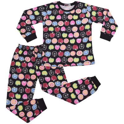 A2Z 4 Kids Girls Boys Fruit Print Children PJs 2 Piece Cotton Set Lounge Suit Nightwear Sleepwear Unisex Top Bottom Pyjamas Loungewear Dress Up Outfit Set Gifts for Children Girls Boys Age 2-13 years - A2Z 4 Kids