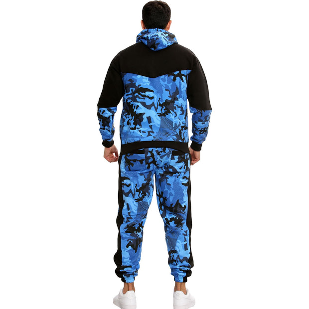 A2Z Mens Tracksuit Camouflage Print Hoodie with Joggers Sweatpants Casual Sports Activewear Set Adults S-3XL