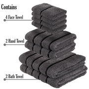 8 pc Boston Egyptian Towels Bale Set 100% Egyptian Cotton Super Soft Absorbent 500GSM Gift Sets