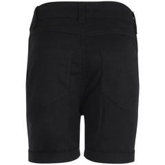 Kids Girls Cotton Shorts Jet Black Comfort Stretch Skinny Pants Trousers Shorts