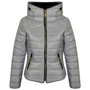 A2Z 4 Kids Girls Jacket Kids Stylish Padded Silver Puffer Bubble Fur Collar Quilted Warm Thick Coat Jackets Age 3 4 5 6 7 8 9 10 11 12 13 Years