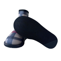 A2Z Girls Ladies Plaid Warm Boots PVC Matching Mum & Daughter Rain Boots