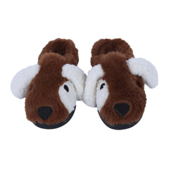 Kids Cute 3D Dog Animal Slippers Soft Plush Warm Indoor Non-Slip Footwear Shoes