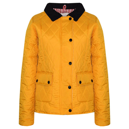 Kids Jackets Girls Quilted Padded Collar Buttoned Zipped Jacket Age 5-13 Years