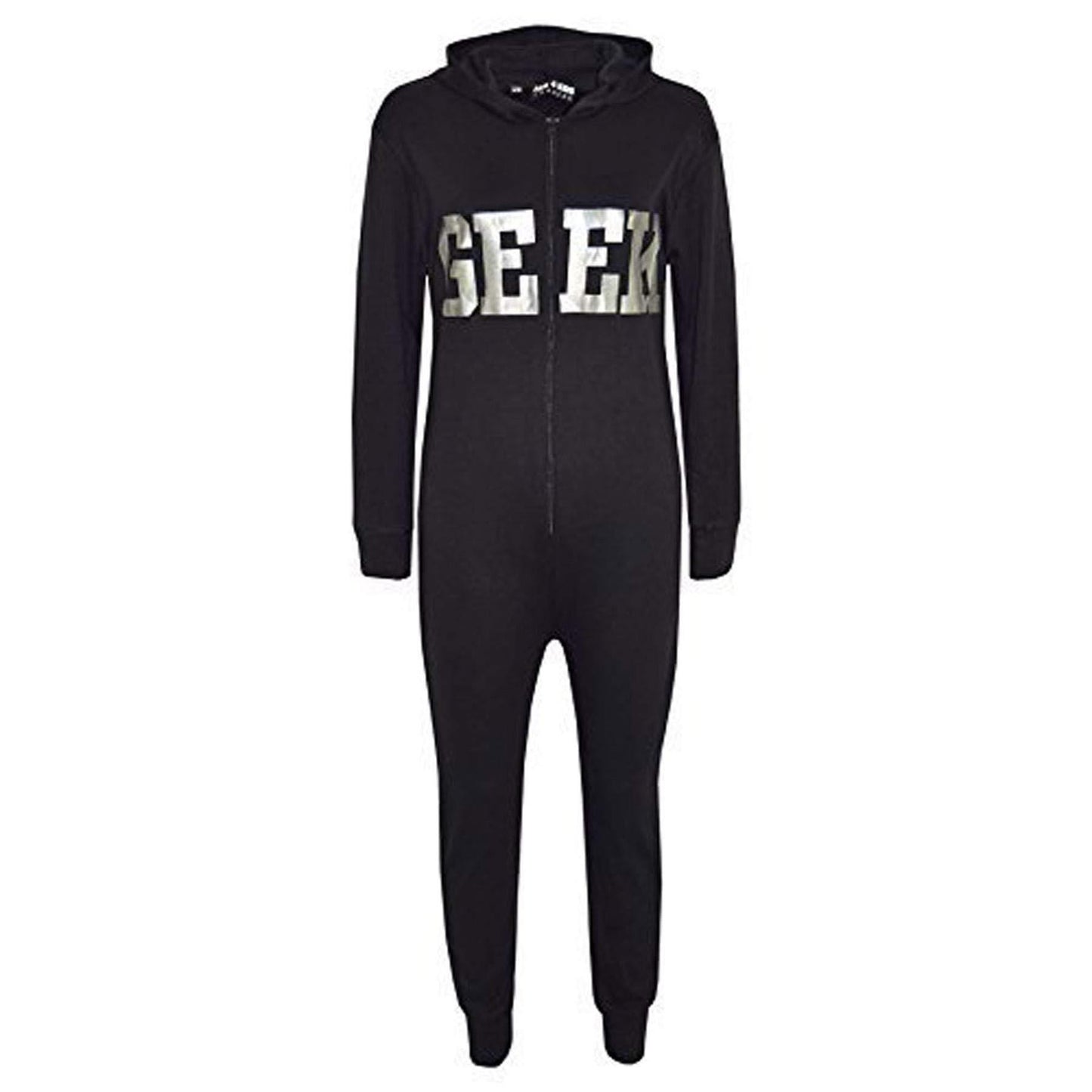 Kids Girls Boys GEEK Print A2Z Onesie One Piece Summer Jumpsuit PJ's 7-13 Years