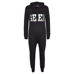Kids Girls Boys GEEK Print A2Z Onesie One Piece Summer Jumpsuit PJ's 7-13 Years