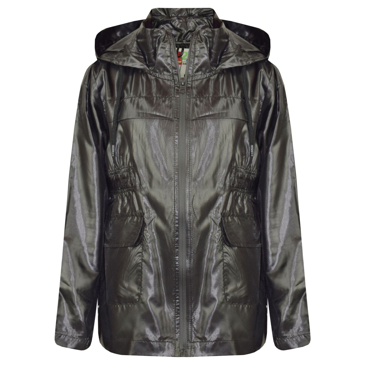A2Z 4 Kids Unisex Raincoat Jackets Black Windbreaker Waterproof Parka Shower Resistant Hooded Raincoat Childrens Girls Boys Age 5 6 7 8 9 10 11 12 13 Years