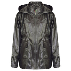 A2Z 4 Kids Unisex Raincoat Jackets Black Windbreaker Waterproof Parka Shower Resistant Hooded Raincoat Childrens Girls Boys Age 5 6 7 8 9 10 11 12 13 Years
