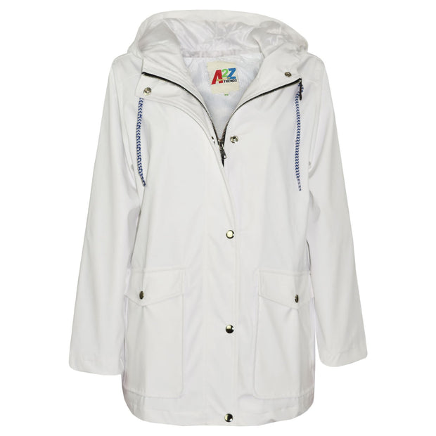 PU Raincoat Jacket Windbreaker Waterproof Parka Hooded Girls Boys Age 5-13 Years