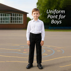 Kids Boys Teens School Uniform Pant Teflon Coated  Adjustable Reinforced Pants