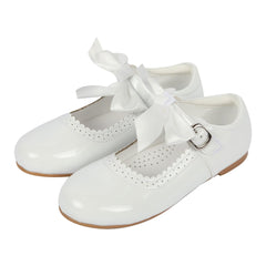A2Z 4 Kids Girls Toddler School Shoes Removable Bow Patent Leather Mary Jane