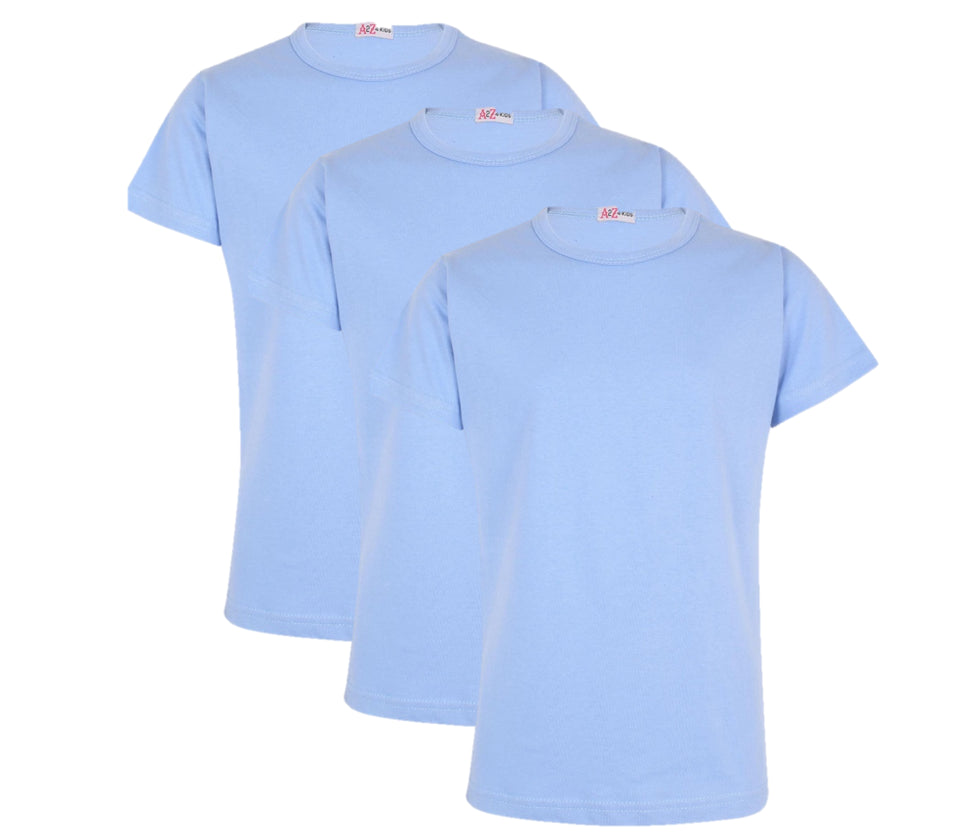 Kids Girls Short Sleeves 3 Pack T Shirts Trendy Stylish Breathable Summer Top