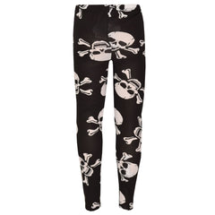Kids Girls Boys Skull Print Crop Top Legging Skater Dress Halloween Costume 5-13
