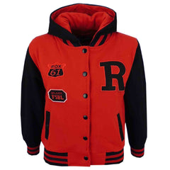 Kids Baseball Hooded R Fashion NYC/FOX Jacket Long Sleeve Coat Girls Boys 2-13Yr