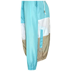 Kids Girls Boys Windbreaker Contrast Panel Jackets Hooded Raincoat Rain Mac 5-13