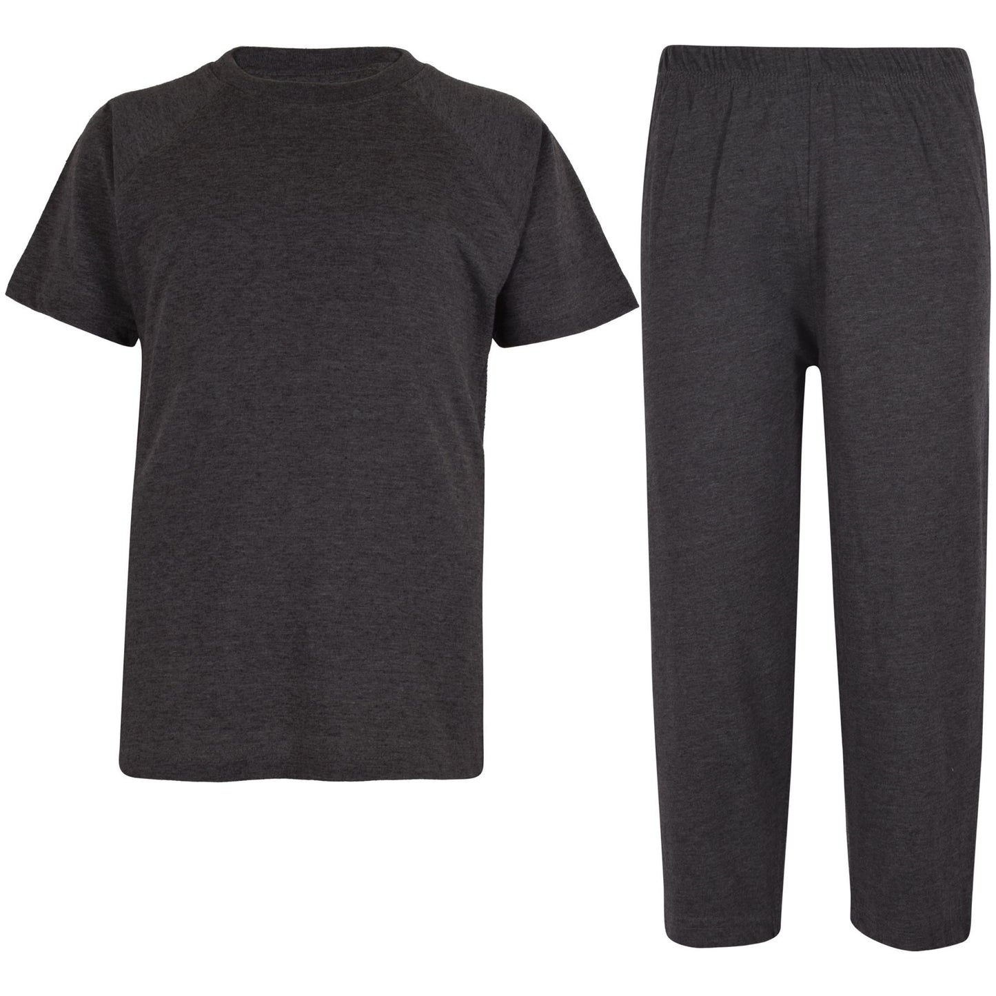 A2Z 4 Kids Girls Boys Raglan Sleeves Plain Pyjamas 2 Piece Short Sleeves Set