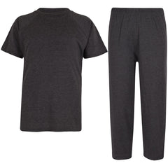 A2Z 4 Kids Girls Boys Raglan Sleeves Plain Pyjamas 2 Piece Short Sleeves Set