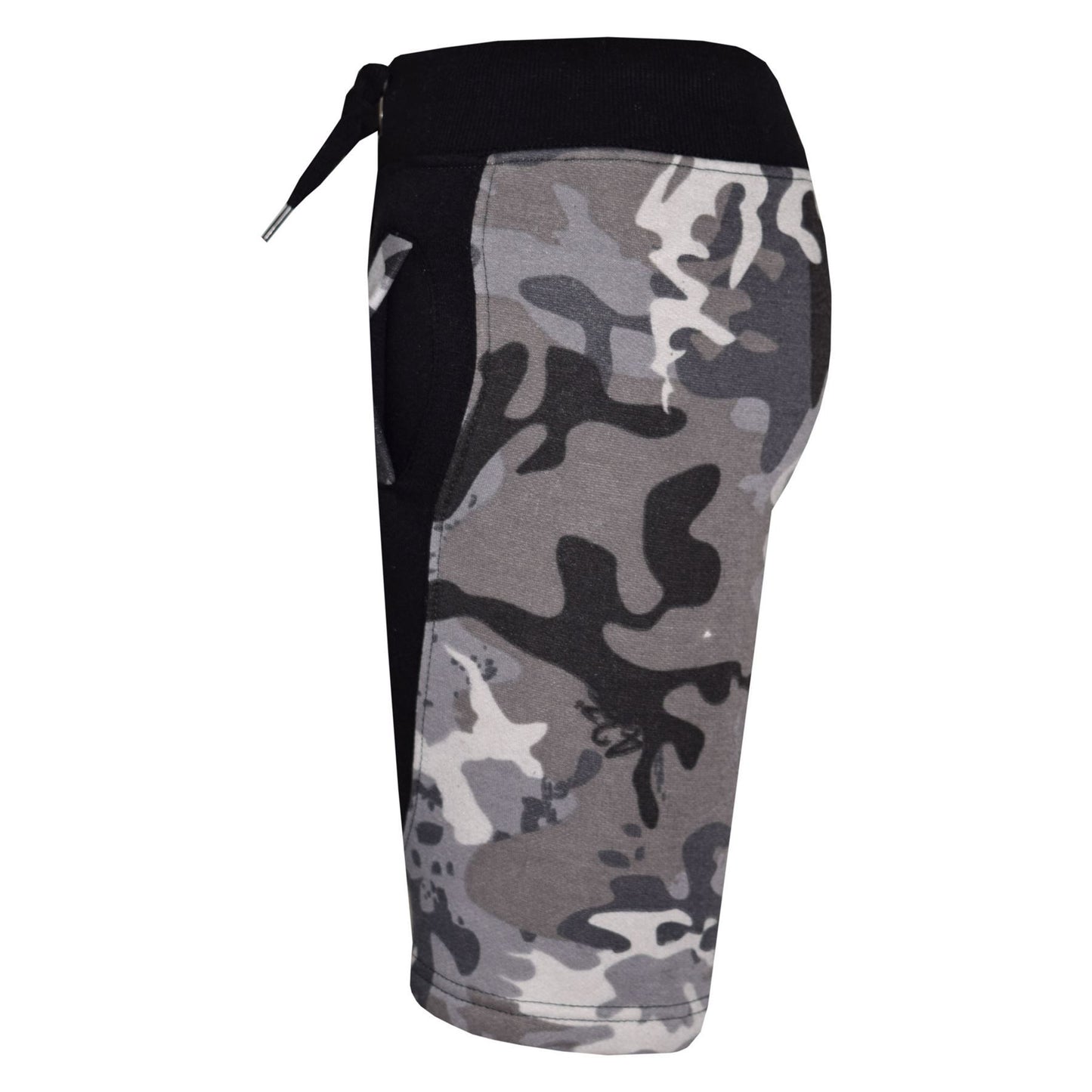 Kids Shorts Girls Boys Fleece Camouflage Panel Chino Short Knee Length Half Pant
