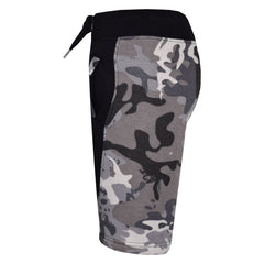 Kids Shorts Girls Boys Fleece Camouflage Panel Chino Short Knee Length Half Pant