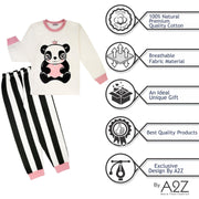 A2Z 4 Kids Girls Boys Christmas Pyjamas Children PJs 2 Piece Festive Set Panda Animal Santa Print Baby Pink Lounge Suit for Children Unisex Top Bottom Pyjamas Loungewear Gifts Age 2-3, 3-4, 5-6, 7-8, 9-10, 11-12 & 13 Years