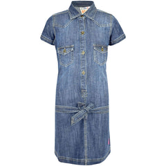 Kids Girls Dress Denim Style Stylish Short Sleeves Fashion Dresses Age 3-6 Years