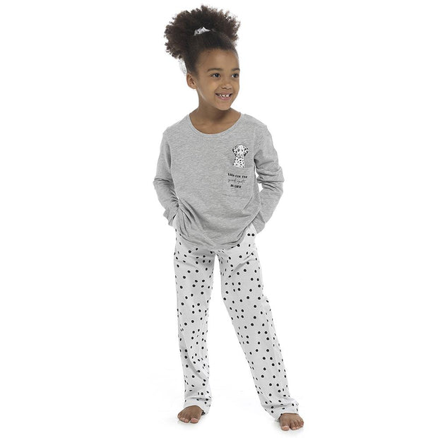 Kids Girls Soft Cotton Twosie Pyjamas With Scrunchie Comfortable Loungewear PJS