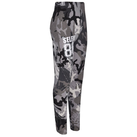 Girls Top Kids Designer's #Selfie 86 Camouflage T Shirt & Legging Set 7-13 Years