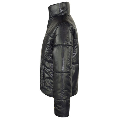 Girls Jacket Kids Wetlook Cropped Padded Quilted Puffer Bubble Jackets Coat 5-13